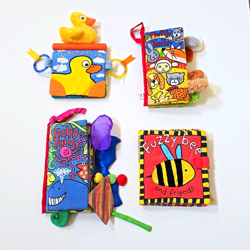 Jellycat & Priddy Sensory Soft Cloth Baby Book Bundle